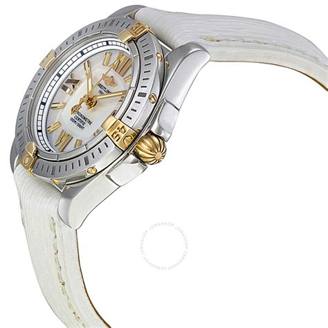 Breitling Windrider Cockpit Mother of Pearl Leather Ladies Watch 